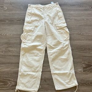 TNA Women's Cream Straight-Leg Cargo Pants